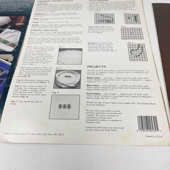 Lot of 3 Counted‎ Cross Stitch Alphabet Monogram Patterns Leaflets Vintage - Picture 7 of 9